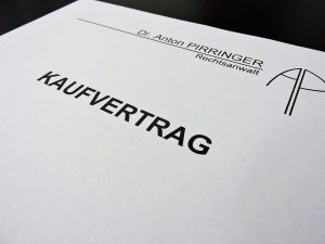 Kaufvertrag Rechtsanwaltskanzlei Anwalt Dr. Anton Pirringer Bruck an der Leitha 2460